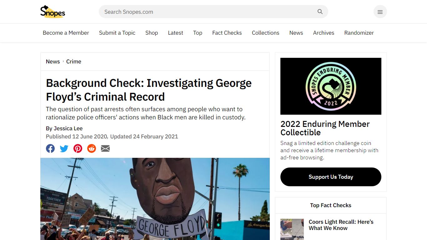 Background Check: Investigating George Floyd’s Criminal Record