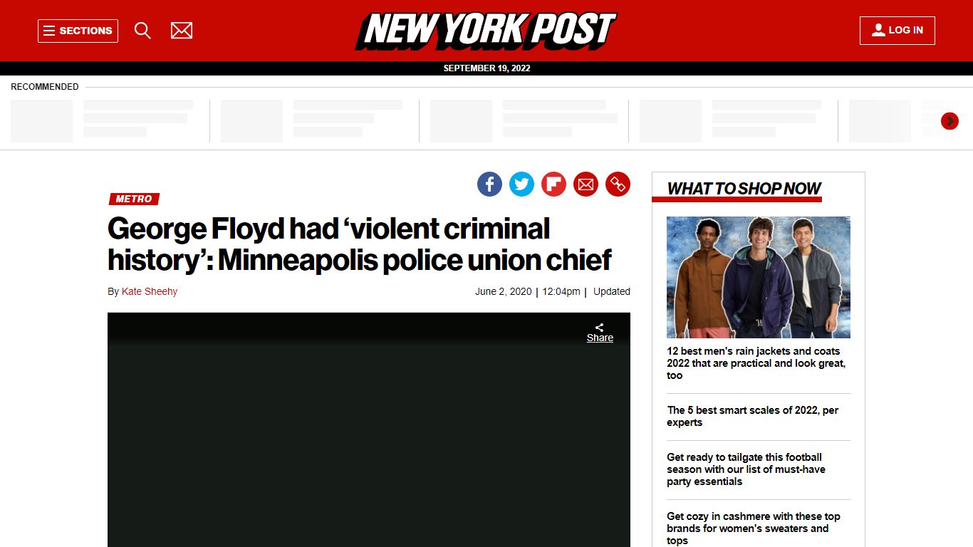 George Floyd had 'violent criminal history': Minneapolis union chief